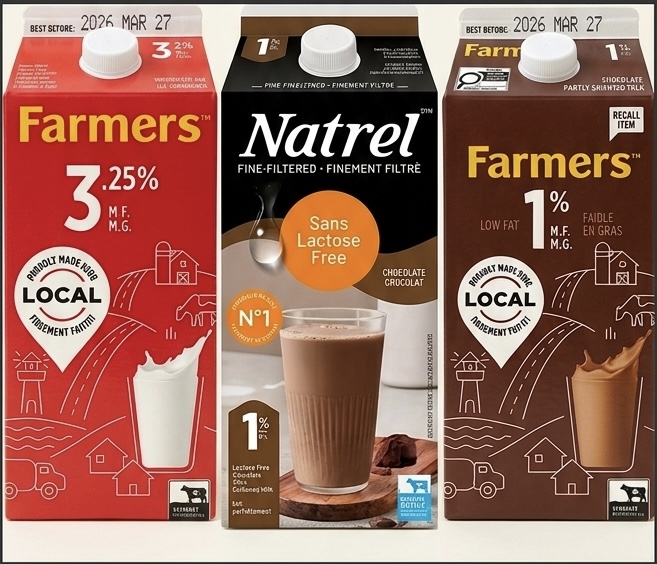 Glass Fragment Alert: Major Milk Brands Face Recall in Canada Starting Today